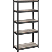 Metalni stalak za teške predmete s podesivim policama, 30 x 75 x 150 cm, crni | SONGMICS-vitahome.hr