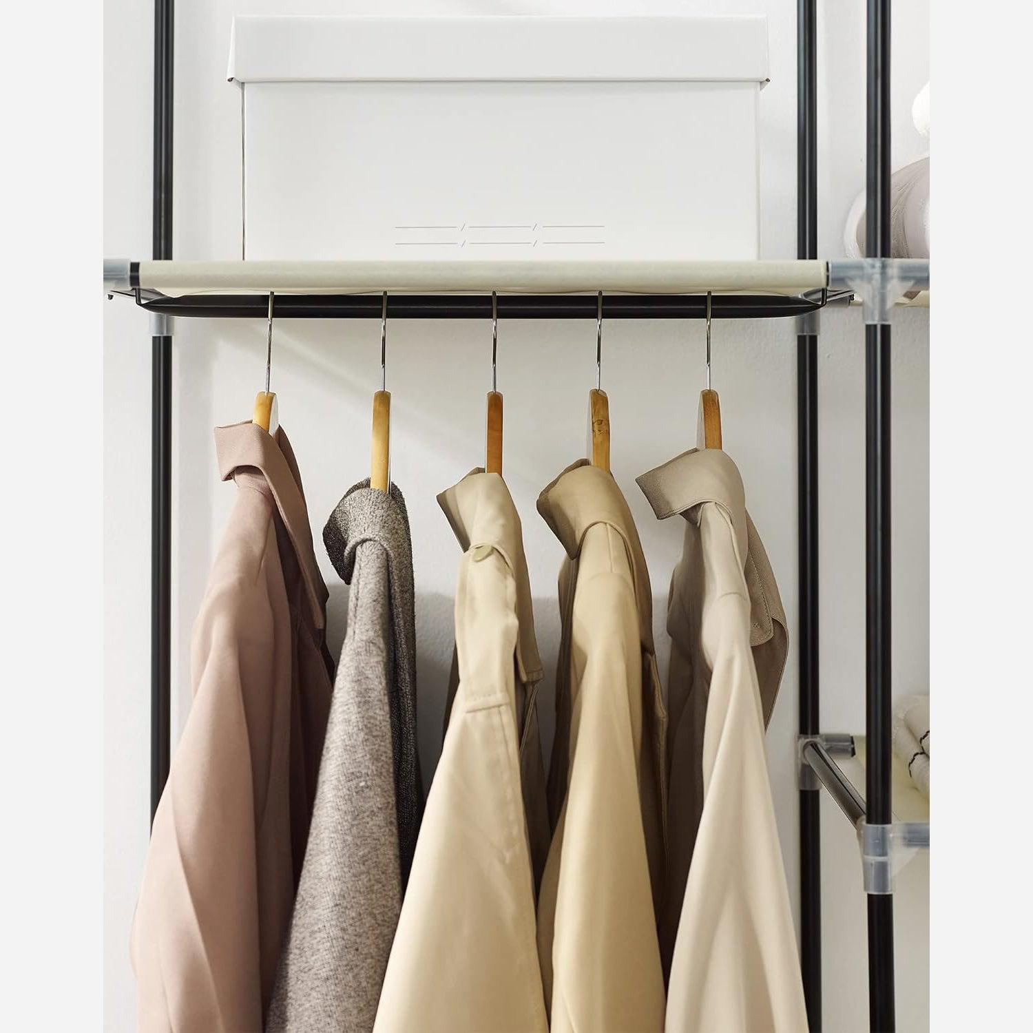 Mobile Fabric garderobni ormar, mobilni ormar, 175x150x45 cm, bež | SONGMICS-vitahome.hr