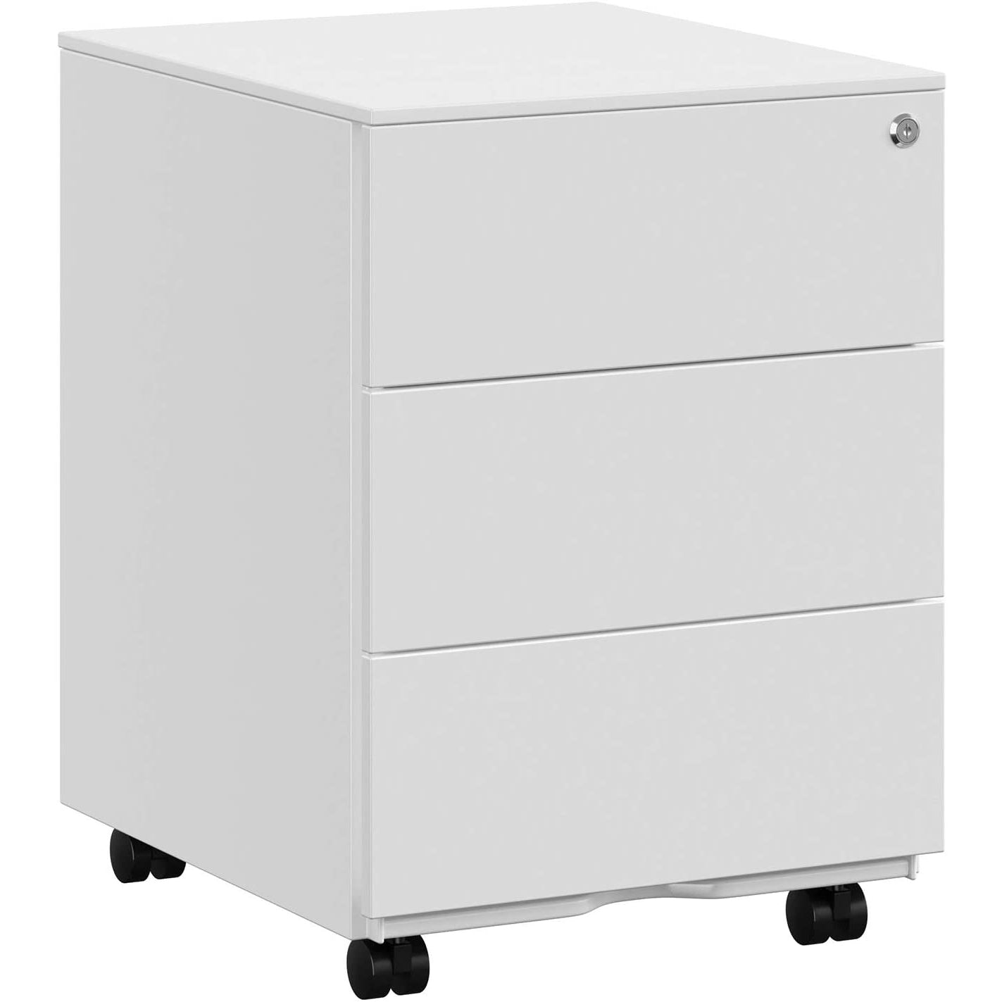 Mobilni ormarić za dokumente, Uredski spremnik koji se može zaključati s 3 ladice 39 x 45 x 55 cm | SONGMICS-vitahome.hr