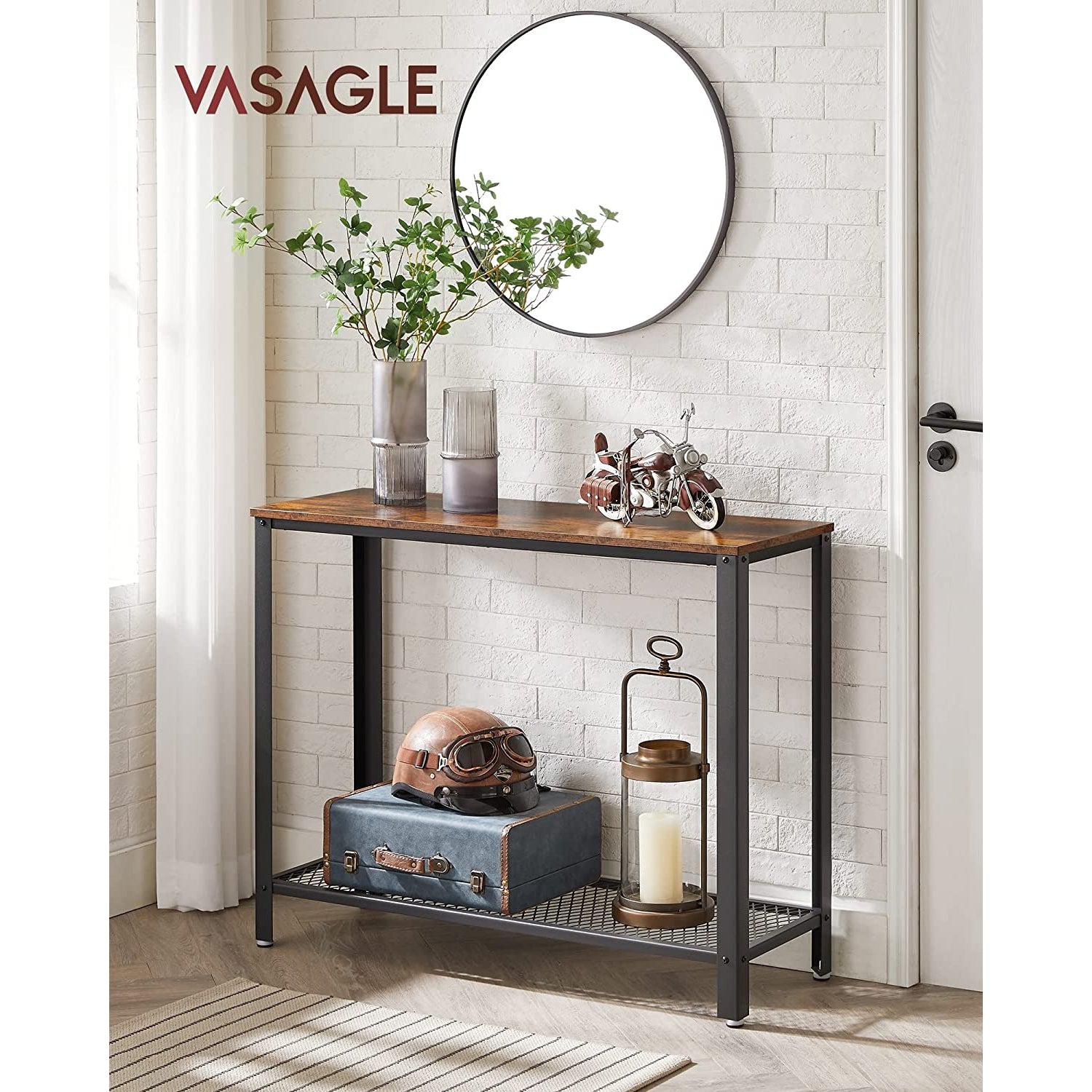 Moderan konzolni stol 101,5 x 80 x 35 cm, smeđe-crni | Vasagle-vitahome.hr