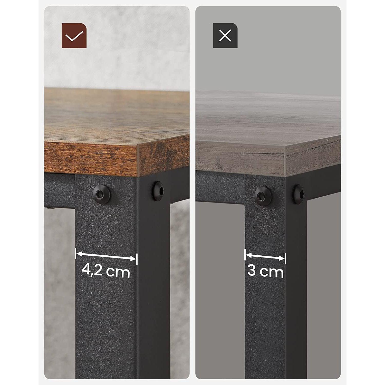 Moderan konzolni stol 101,5 x 80 x 35 cm, smeđe-crni | Vasagle-vitahome.hr
