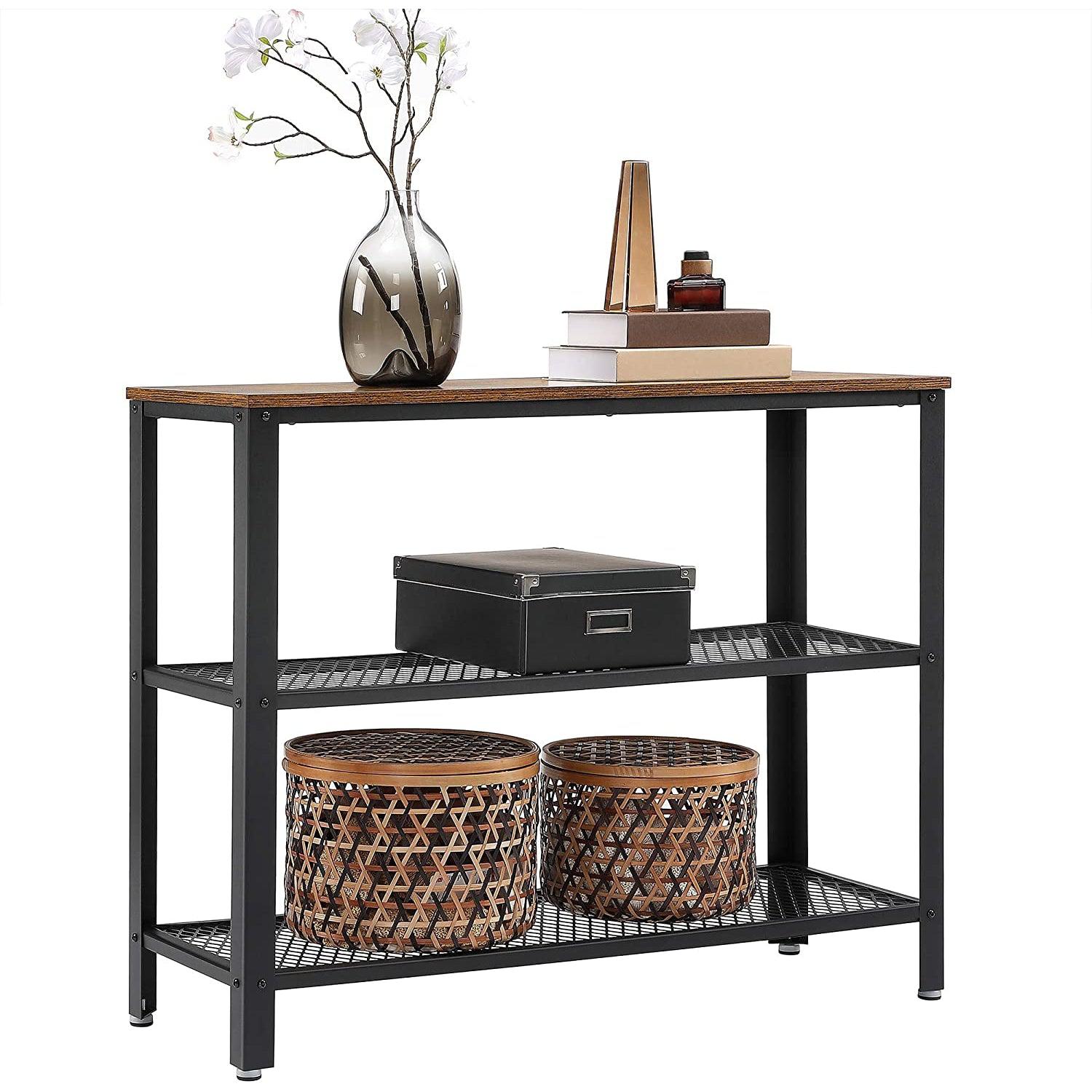 Moderan konzolni stol s 2 police 101,5 x 35 x 80 cm | Vasagle-vitahome.hr