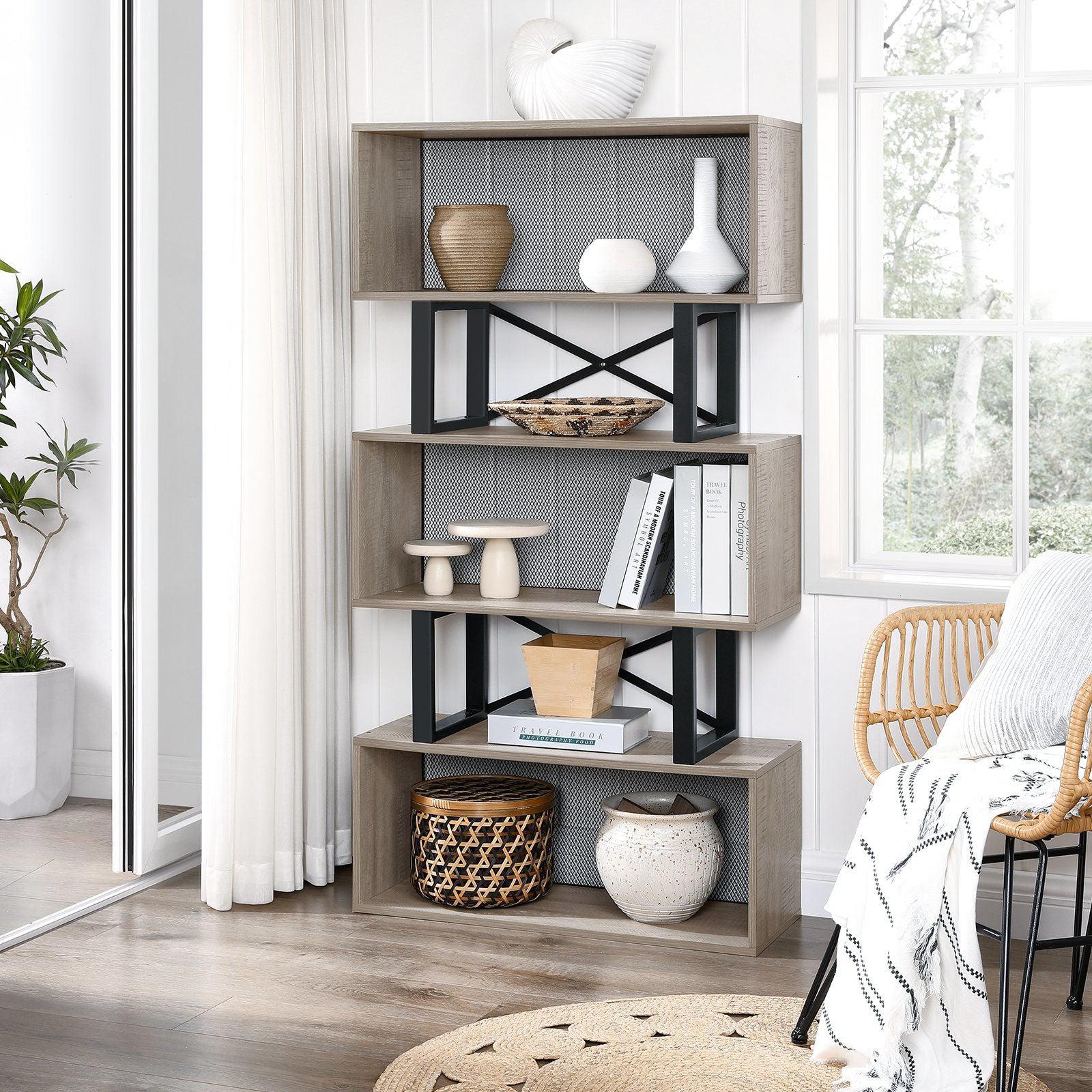 Moderna polica za knjige sa spremištem 80 x 149 x 30 cm | Vasagle-vitahome.hr
