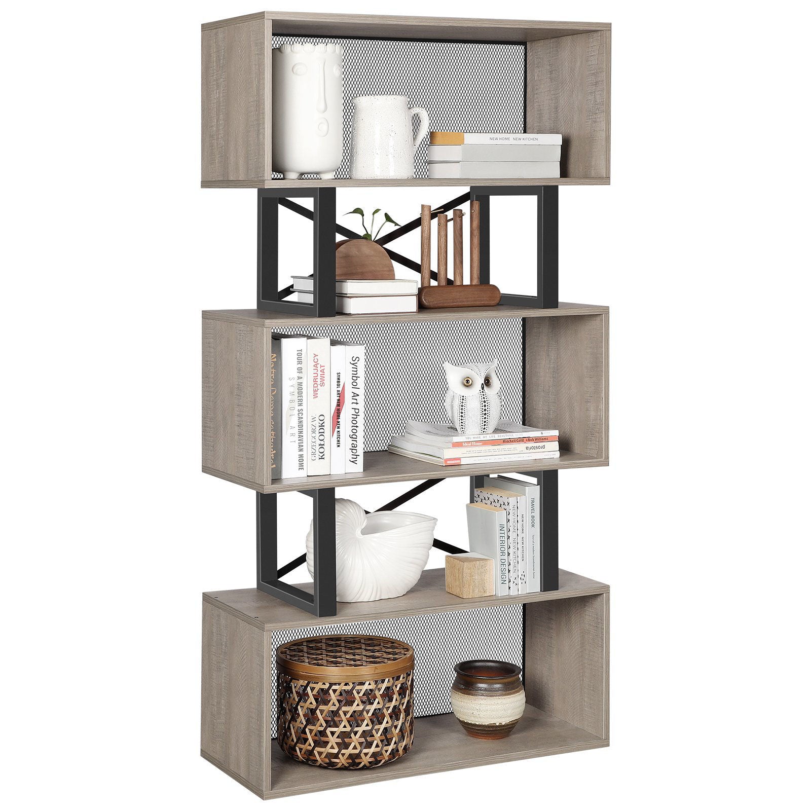 Moderna polica za knjige sa spremištem 80 x 149 x 30 cm | Vasagle-vitahome.hr