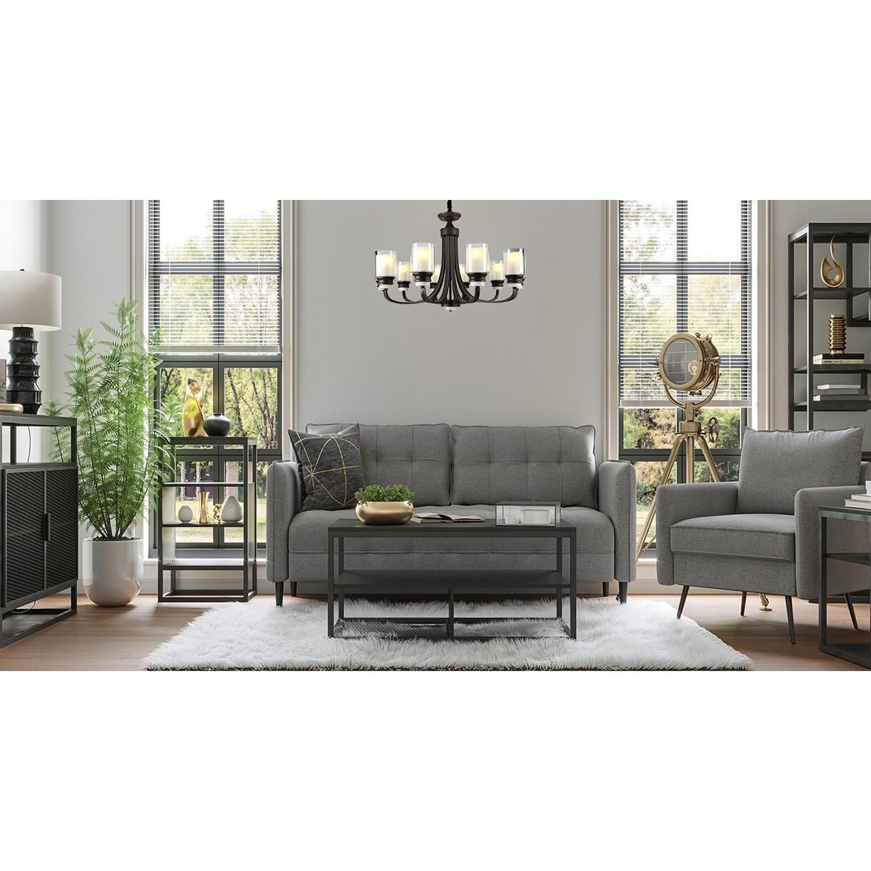 Moderni stolić za kavu, crni, 110 x 60 x 55 cm | SONGMICS-vitahome.hr