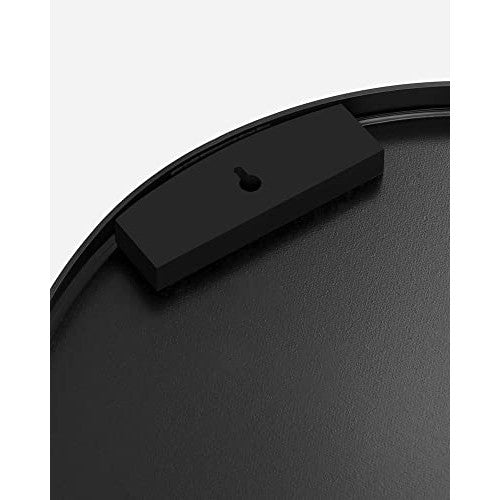 Moderno okruglo ogledalo za zid, obima 61cm, metalnog okvira crne boje | SONGMICS-vitahome.hr