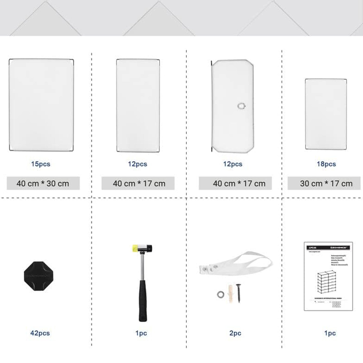 Modularni, plastični stalak za cipele s 12 pretinaca, svaki pretinac 40x30x17cm, bijeli | SONGMICS-vitahome.hr