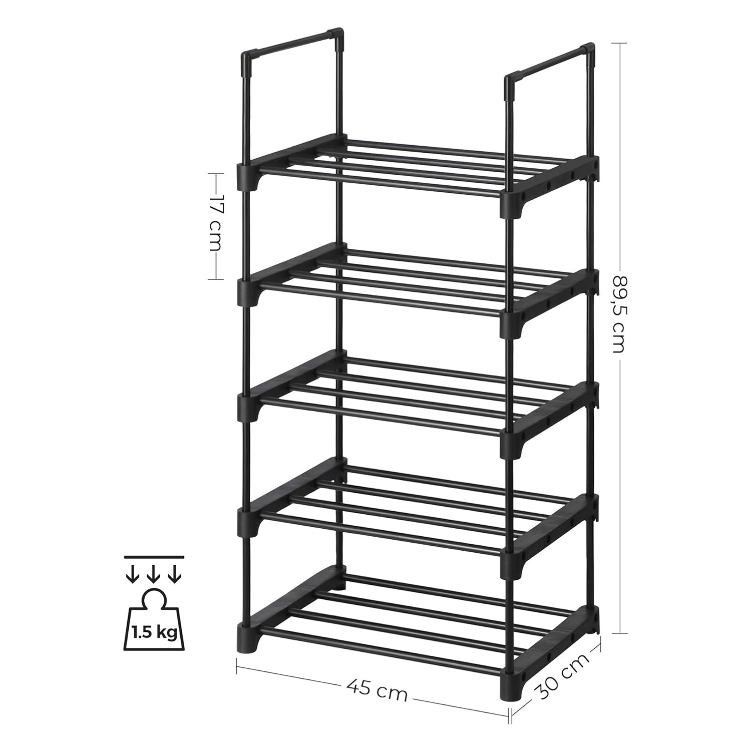 Modularni stalak za cipele, metalni sustav za odlaganje cipela, crna | SONGMICS-vitahome.hr