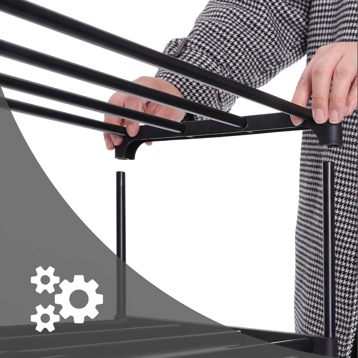 Modularni stalak za cipele, metalni sustav za odlaganje cipela, crna | SONGMICS-vitahome.hr