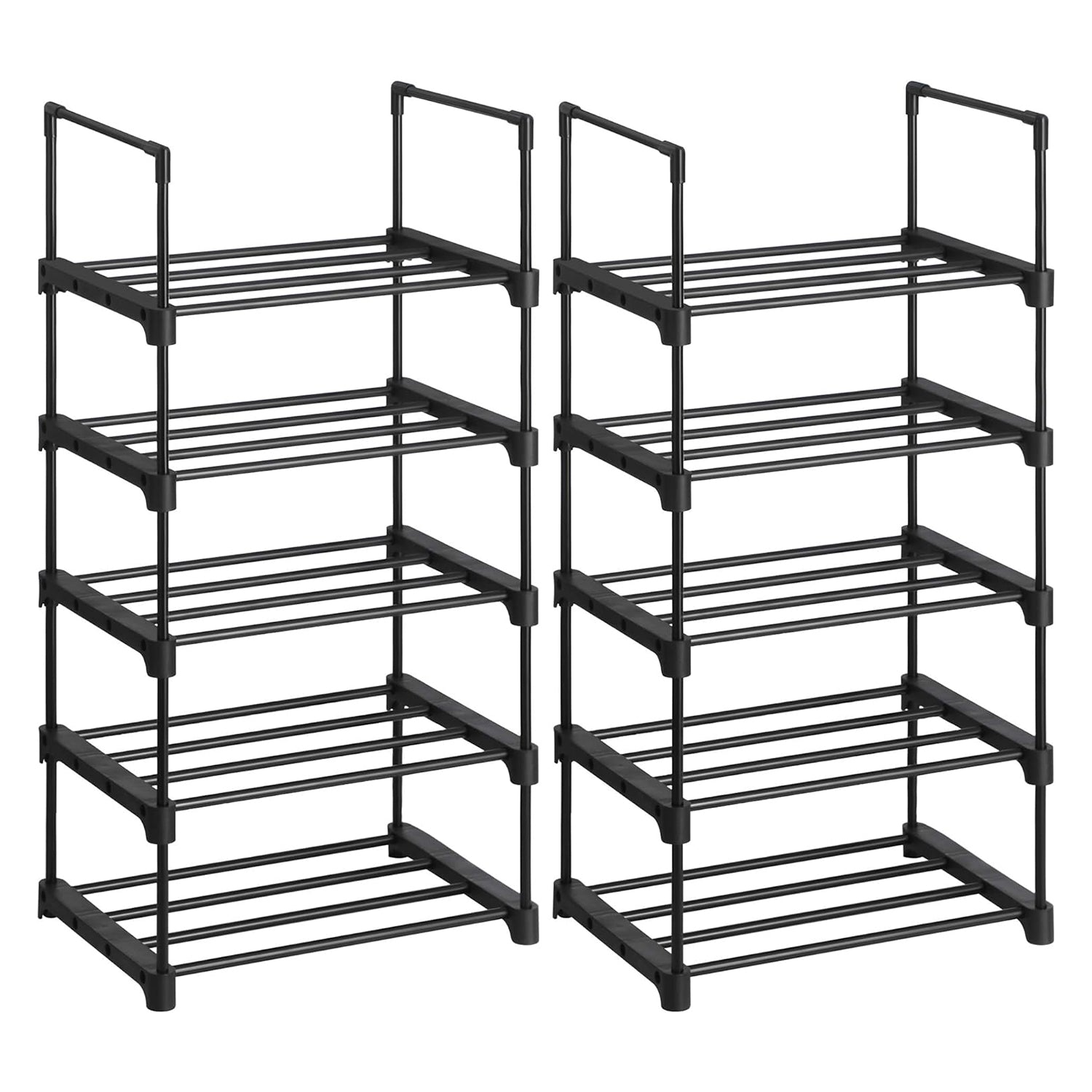 Modularni stalak za cipele, metalni sustav za odlaganje cipela, crna | SONGMICS-vitahome.hr