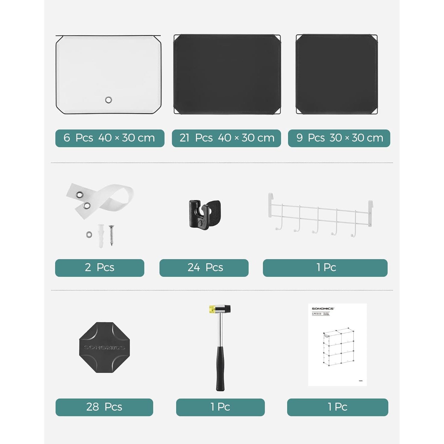 Modularni, stalak za cipele s 6 pretinaca, svaki pretinac 30x40x30cm, crni | SONGMICS-vitahome.hr