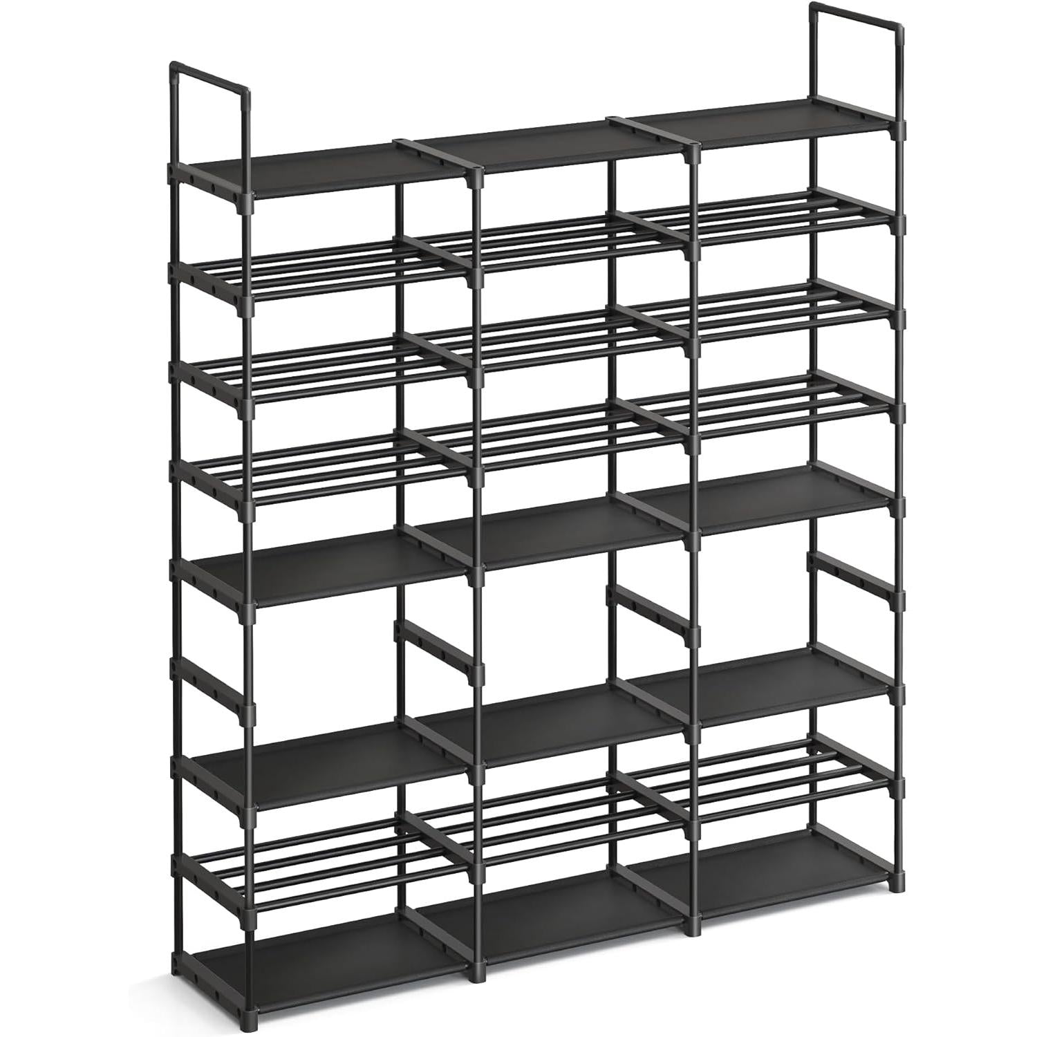 Modularni stalak za obuću s 8 polica, 29,5 x 129 x 157,6 cm, crna | SONGMICS-vitahome.hr