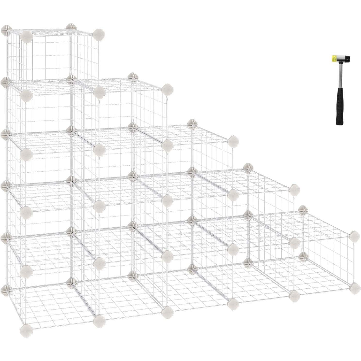 Modularni stalak za odlaganje, police za cipele, 91 x 36 x 71 cm, bijeli | SONGMICS-vitahome.hr