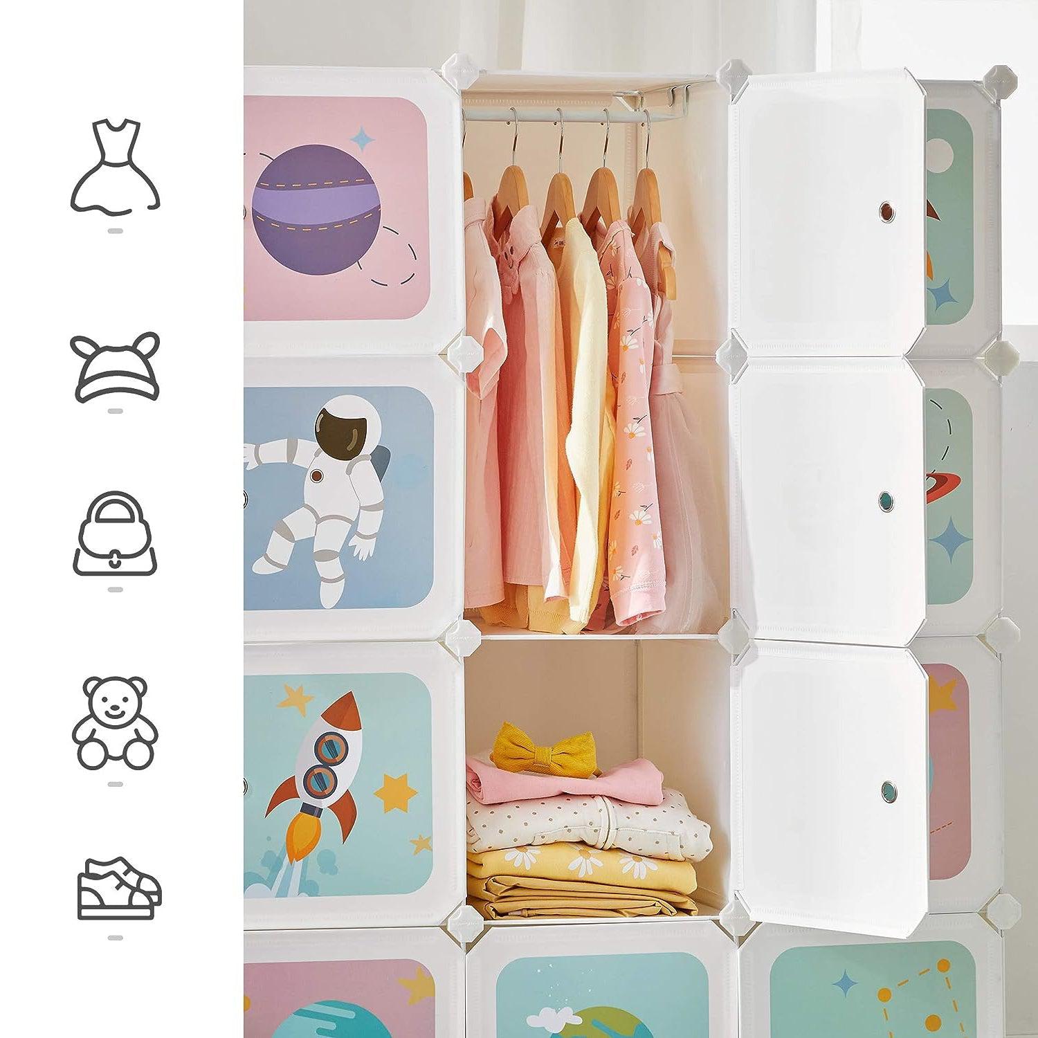 Modularni sustav za pohranu, 16 kockica za pohranu igračaka, bijele boje | SONGMICS-vitahome.hr