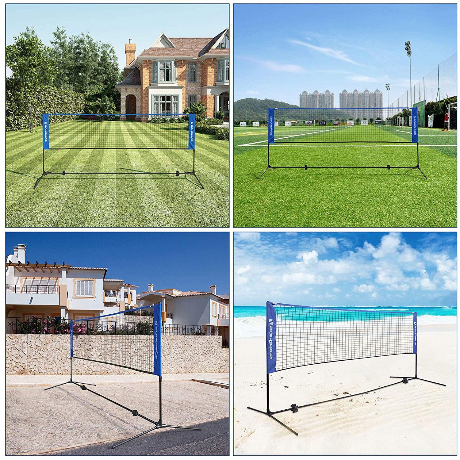 Mreža za badminton 300 x 155 x 103 cm, plava | SONGMICS-vitahome.hr