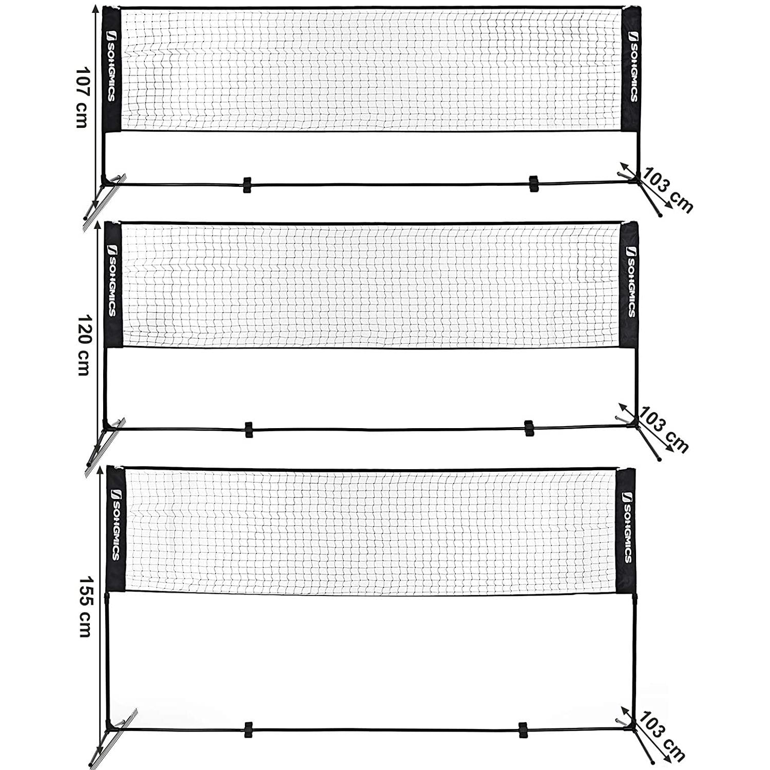 mreža za badminton 400x155 cm, crna | SONGMICS-vitahome.hr