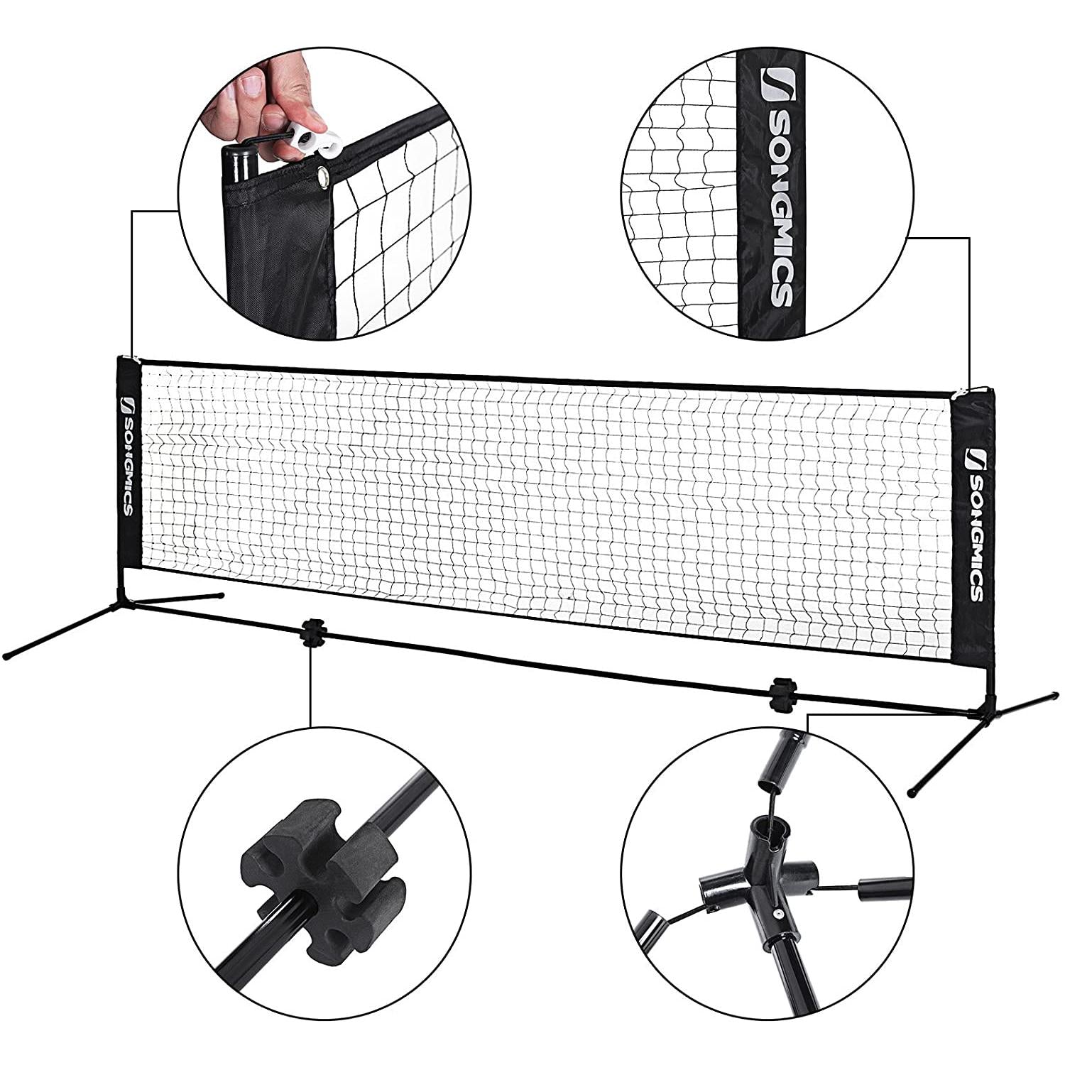 mreža za badminton 400x155 cm, crna | SONGMICS-vitahome.hr