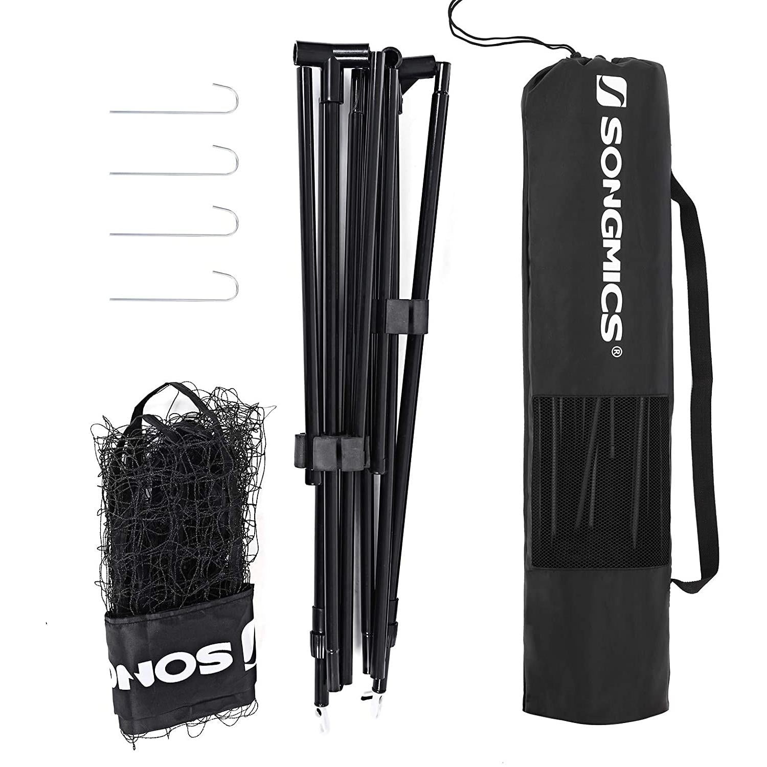 mreža za badminton 400x155 cm, crna | SONGMICS-vitahome.hr