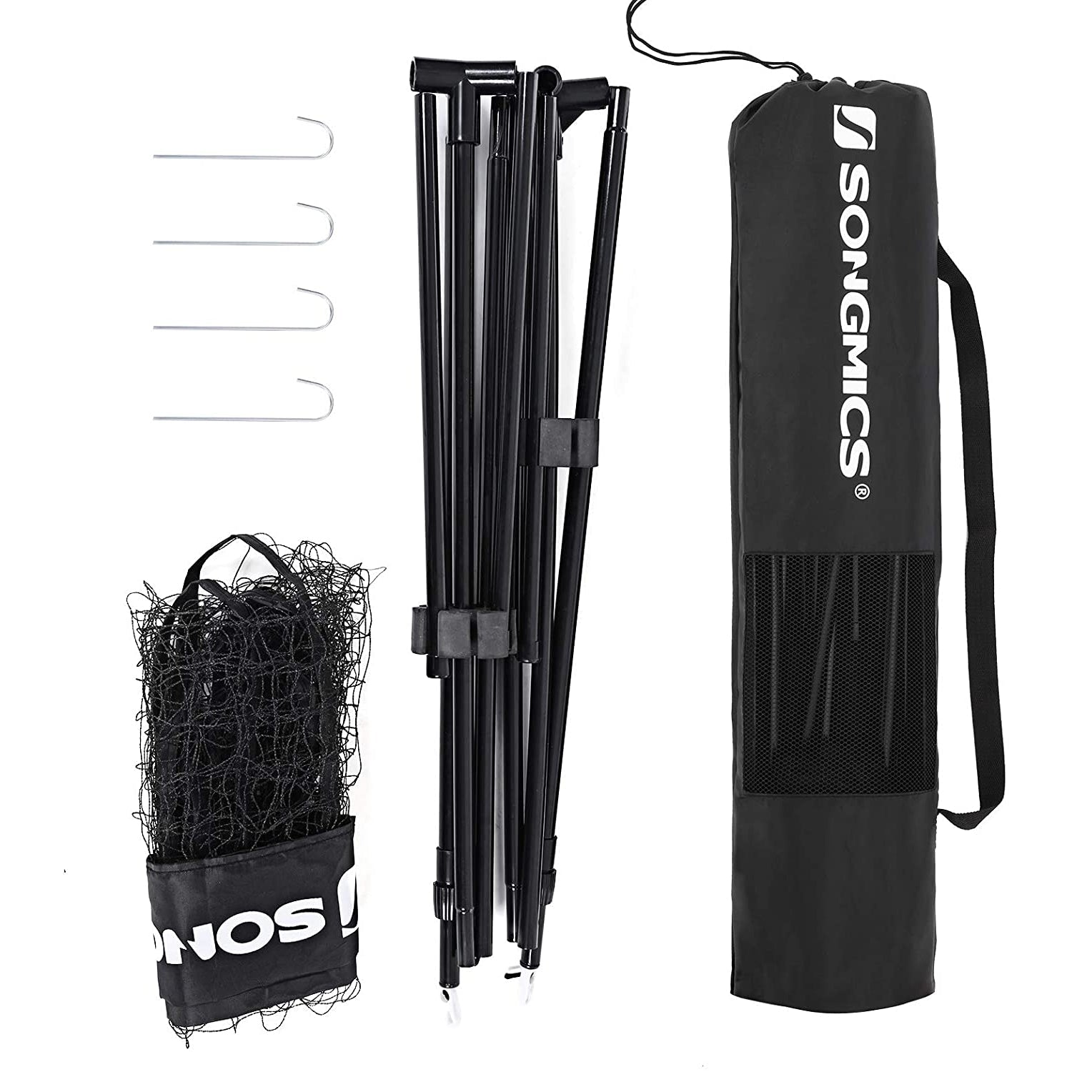 mreža za badminton 400x155 cm, crna | SONGMICS-vitahome.hr