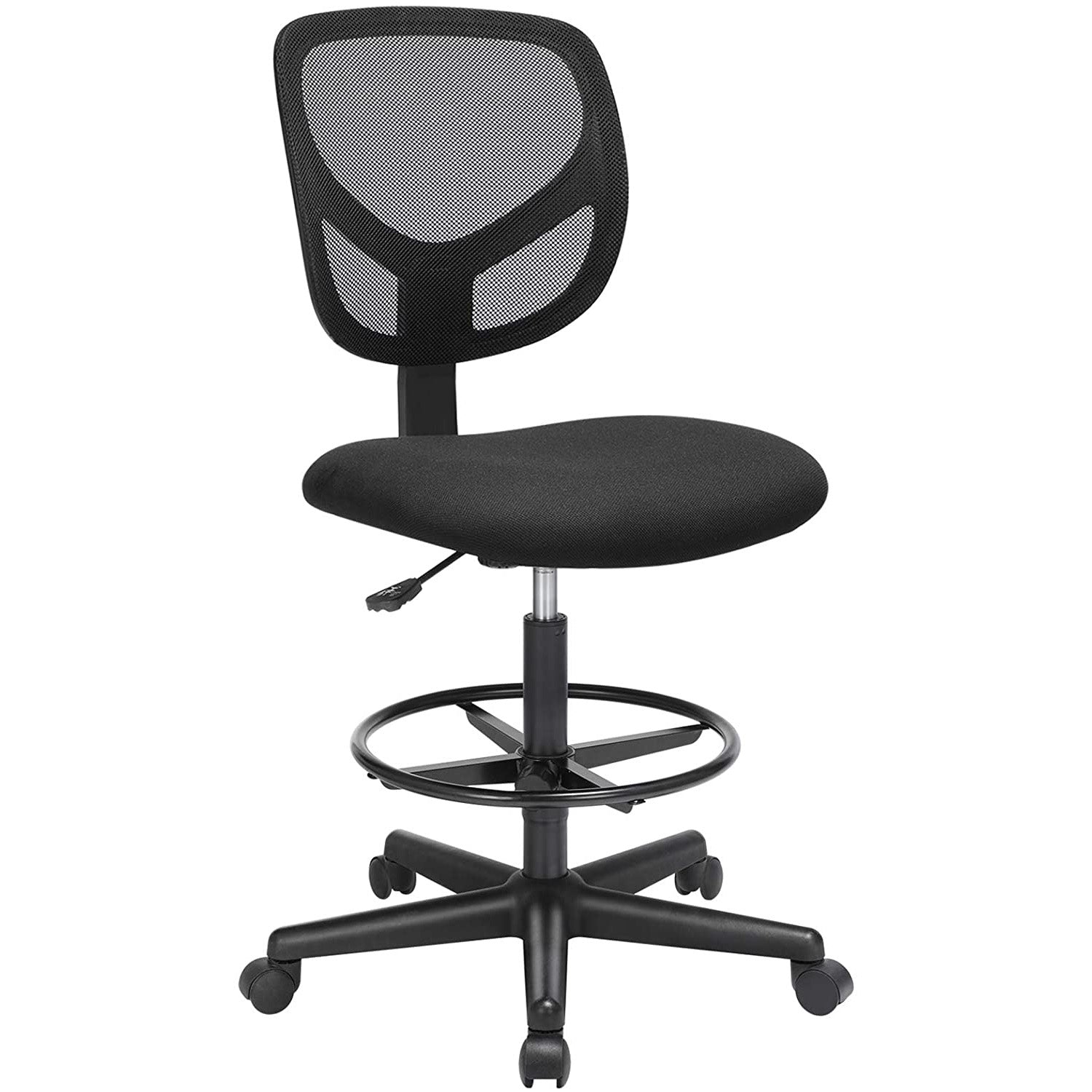 Mrežasta uredska stolica bez naslona za ruke, visina sjedala 55-75 cm, | SONGMICS-vitahome.hr