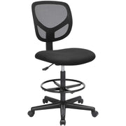 Mrežasta uredska stolica bez naslona za ruke, visina sjedala 55-75 cm, | SONGMICS-vitahome.hr