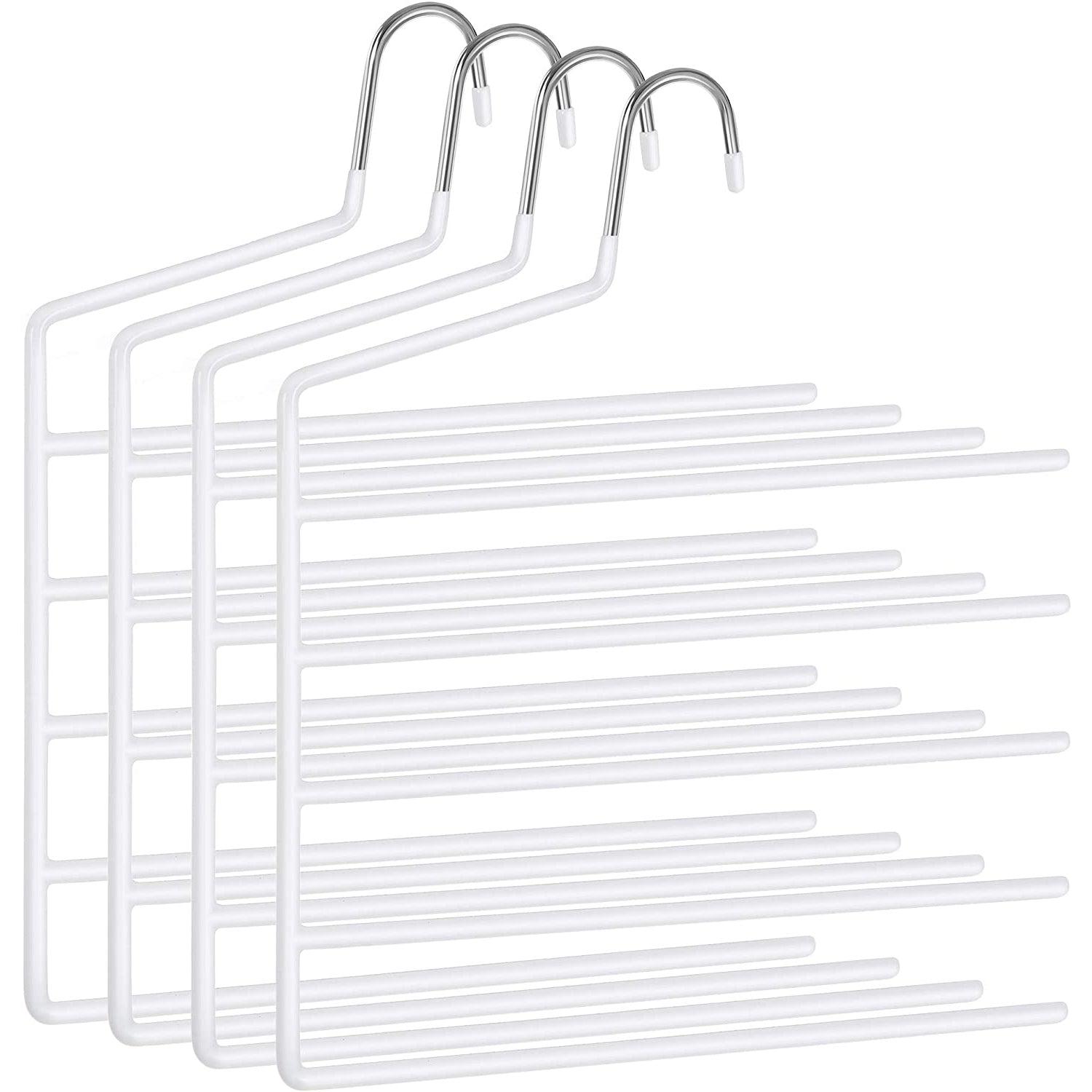 Neklizajuće vješalice za hlače set od 4 kom., 32 x 35 x 0,5 cm, bijele-SONGMICS-Vita Home