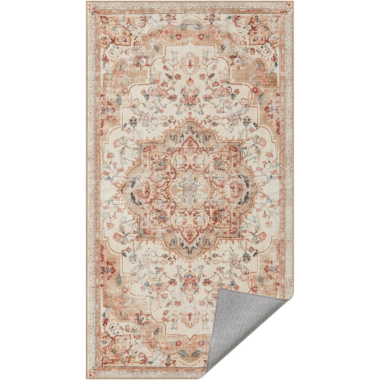 Neklizajući tepih 80x150cm tradicionalnog vintage stila, cappuccino bež boje | SONGMICS-vitahome.hr