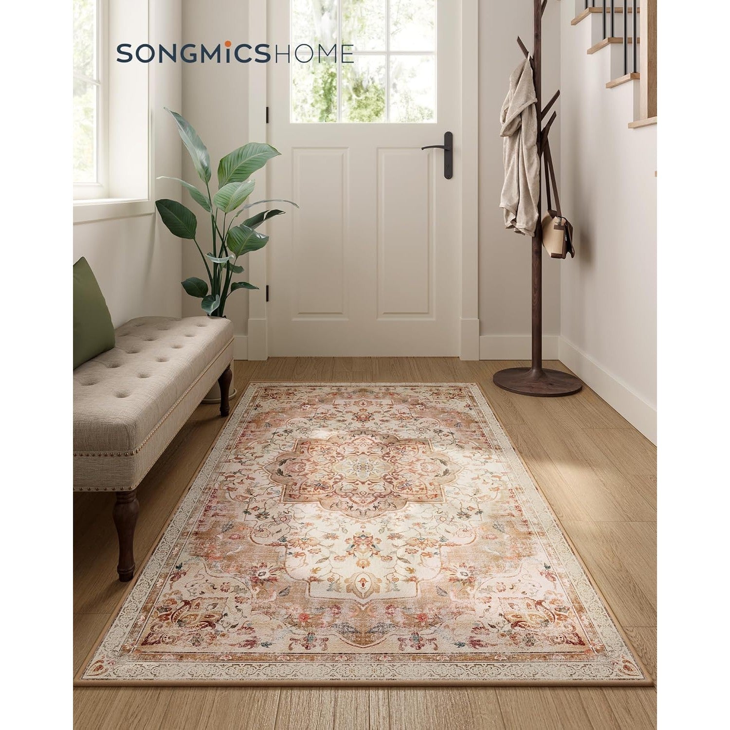 Neklizajući tepih 80x150cm tradicionalnog vintage stila, cappuccino bež boje | SONGMICS-vitahome.hr