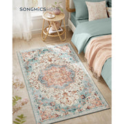 Neklizajući tepih tradicionalnog vintage stila, 92 x 153 cm, akvamarin boje | SONGMICS-vitahome.hr