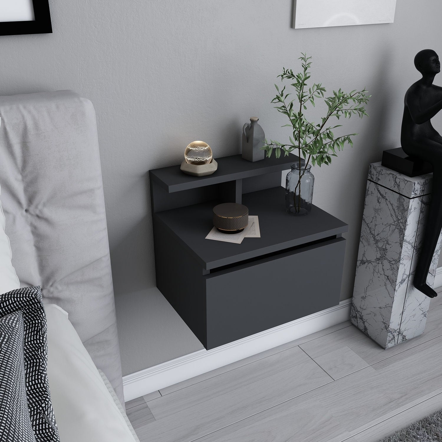 Noćni ormarić Alice - Anthracite | AG-vitahome.hr