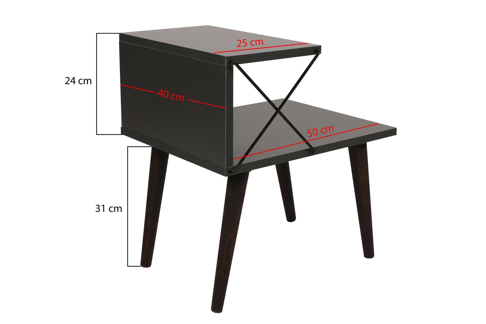 Noćni ormarić Cross - Anthracite | AG-vitahome.hr