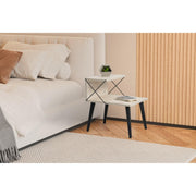 Noćni ormarić Cross - Black, Travertine | AG-vitahome.hr