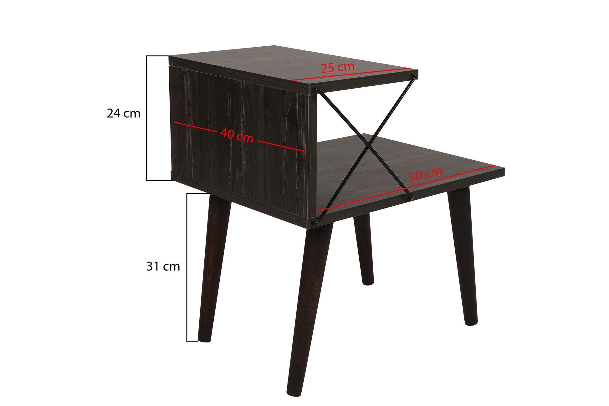 Noćni ormarić Cross - Dark Brown | AG-vitahome.hr