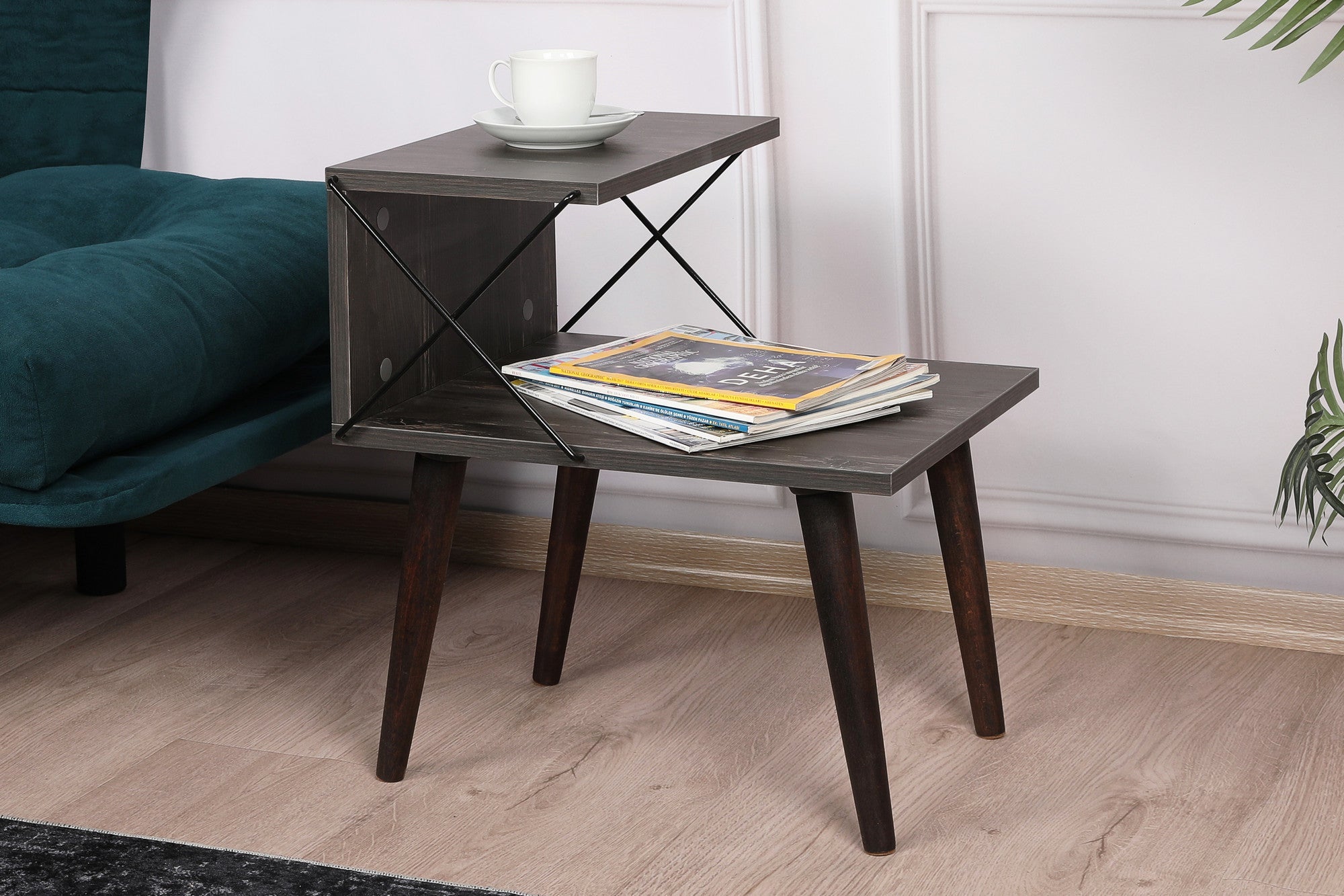 Noćni ormarić Cross - Dark Brown | AG-vitahome.hr