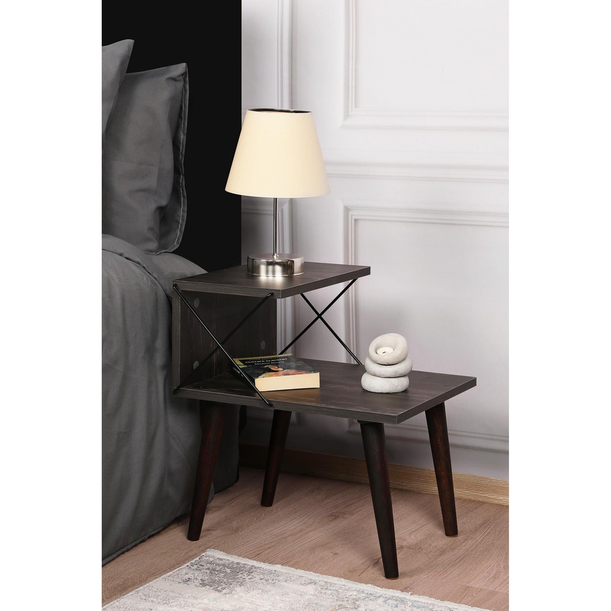 Noćni ormarić Cross - Dark Brown | AG-vitahome.hr