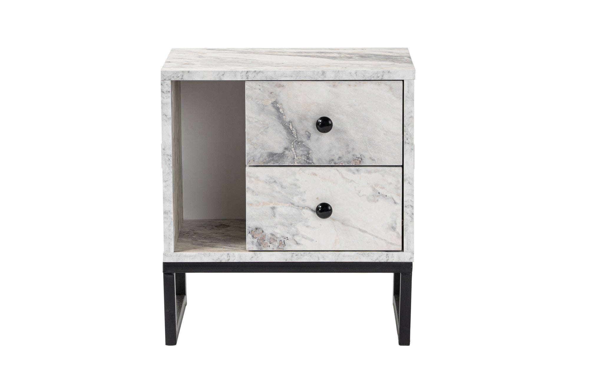 Noćni ormarić Glimmer - Fressia Marble, Black | AG-vitahome.hr