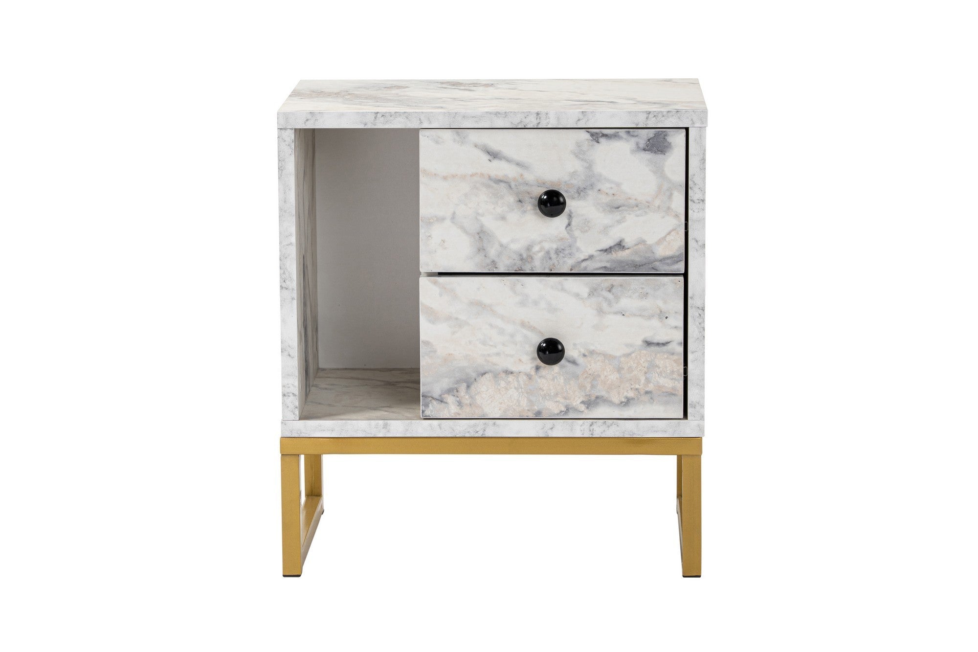 Noćni ormarić Glimmer - Fressia Marble, Gold | AG-vitahome.hr
