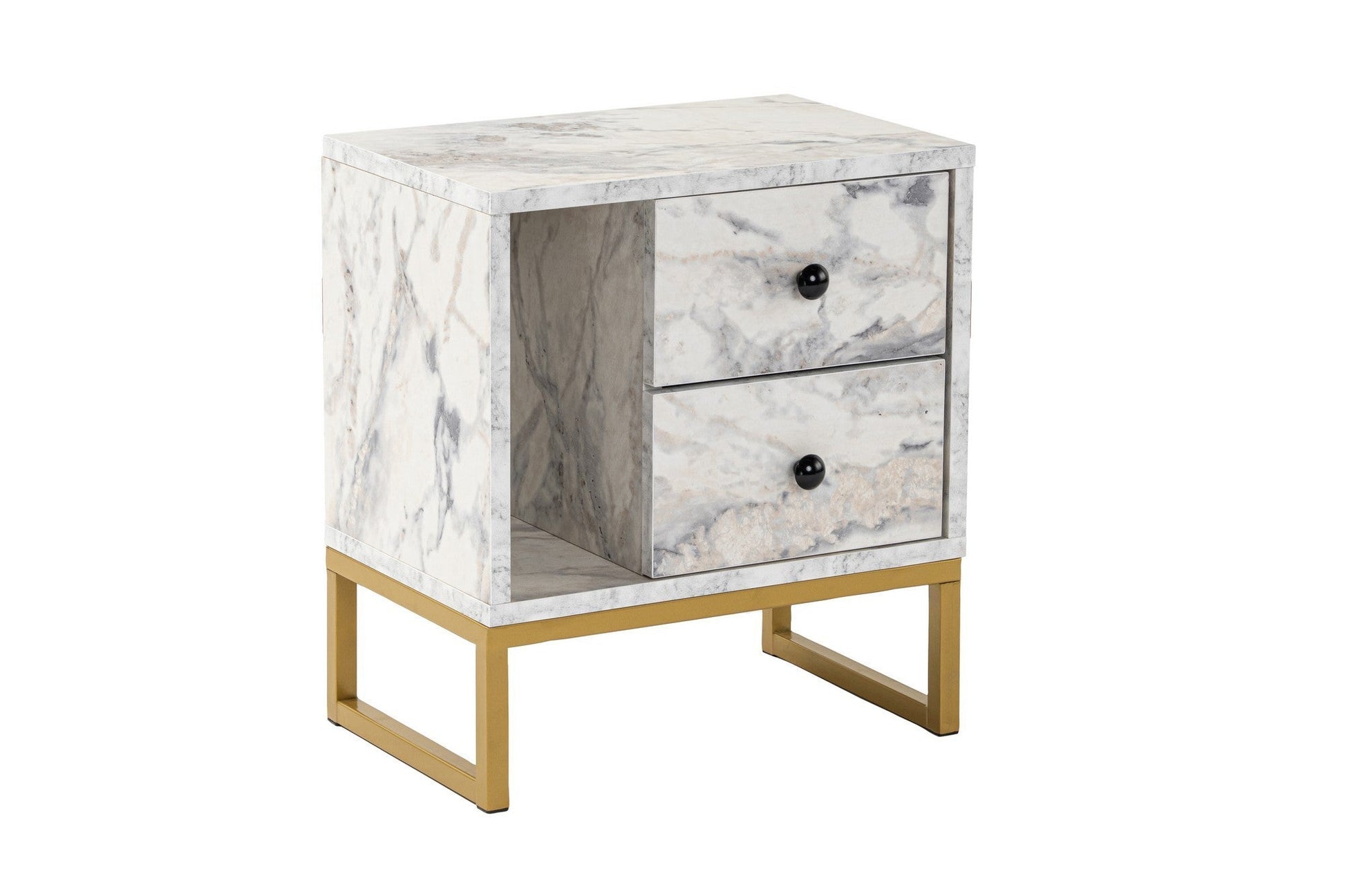 Noćni ormarić Glimmer - Fressia Marble, Gold | AG-vitahome.hr