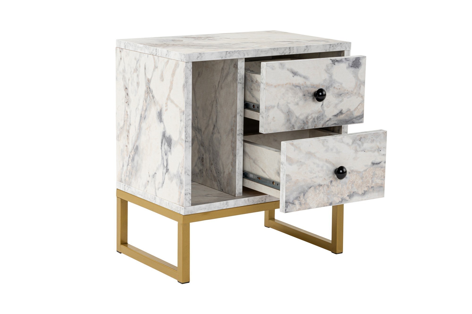 Noćni ormarić Glimmer - Fressia Marble, Gold | AG-vitahome.hr