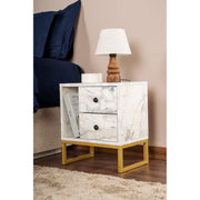 Noćni ormarić Glimmer - Fressia Marble, Gold | AG-vitahome.hr