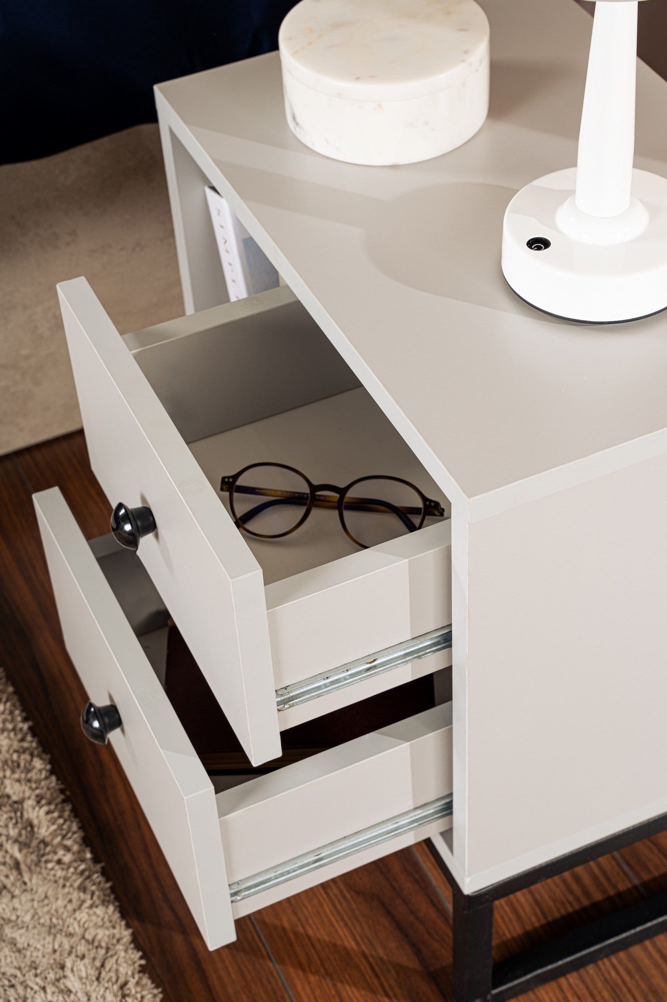 Noćni ormarić Glimmer - Grey, Black | AG-vitahome.hr
