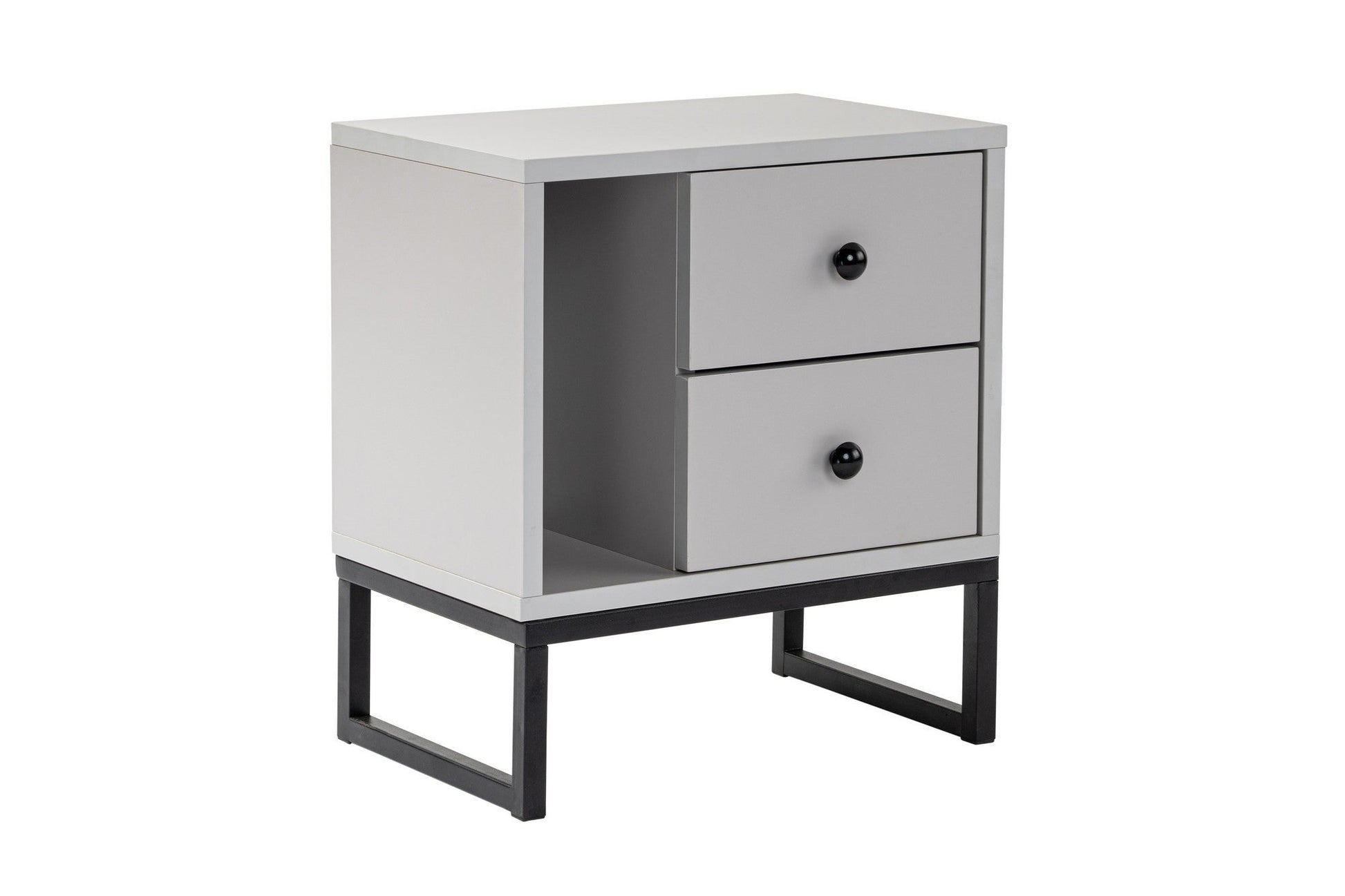 Noćni ormarić Glimmer - Grey, Black | AG-vitahome.hr