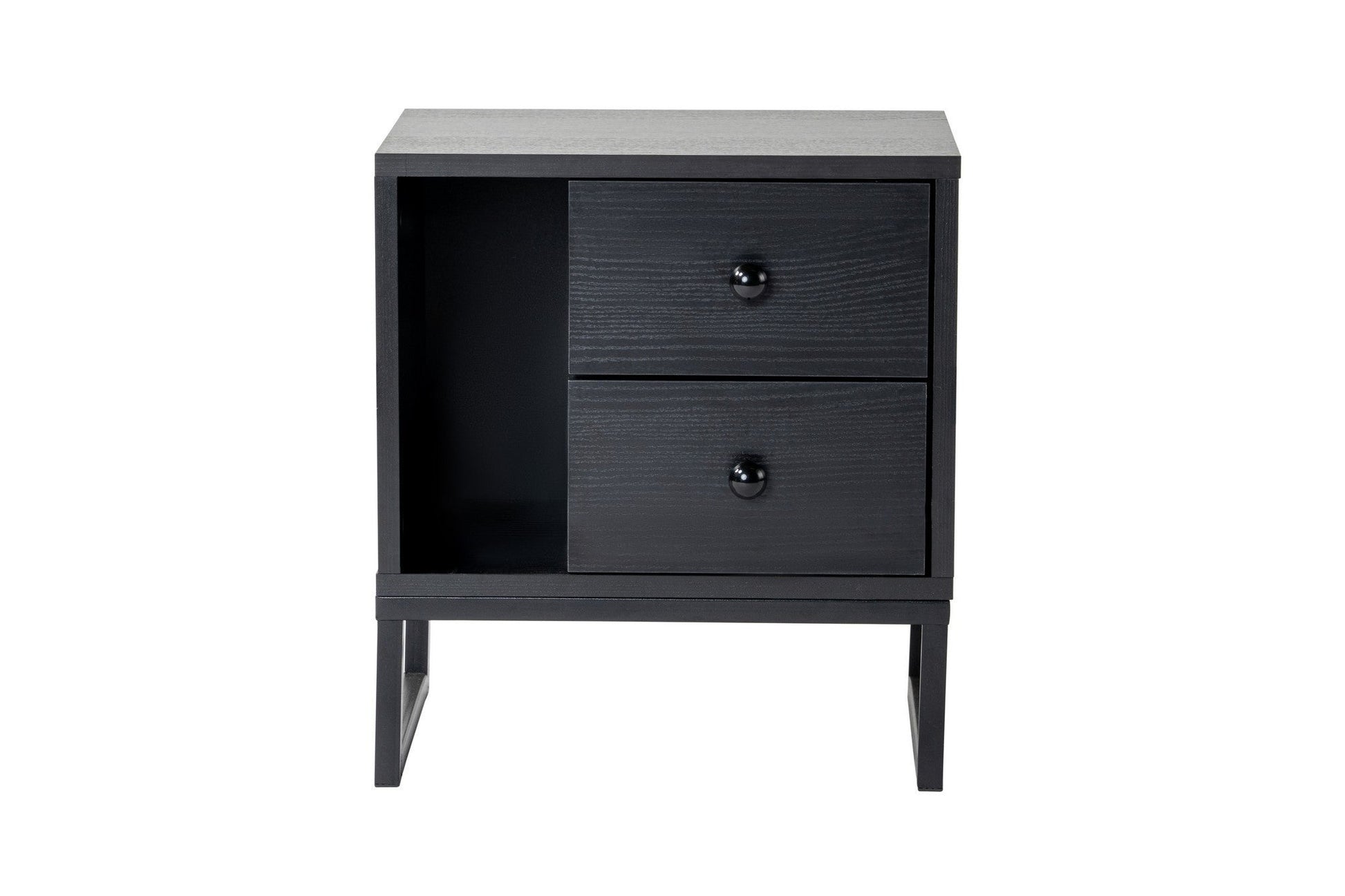 Noćni ormarić Glimmer - Wood Black, Black | AG-vitahome.hr