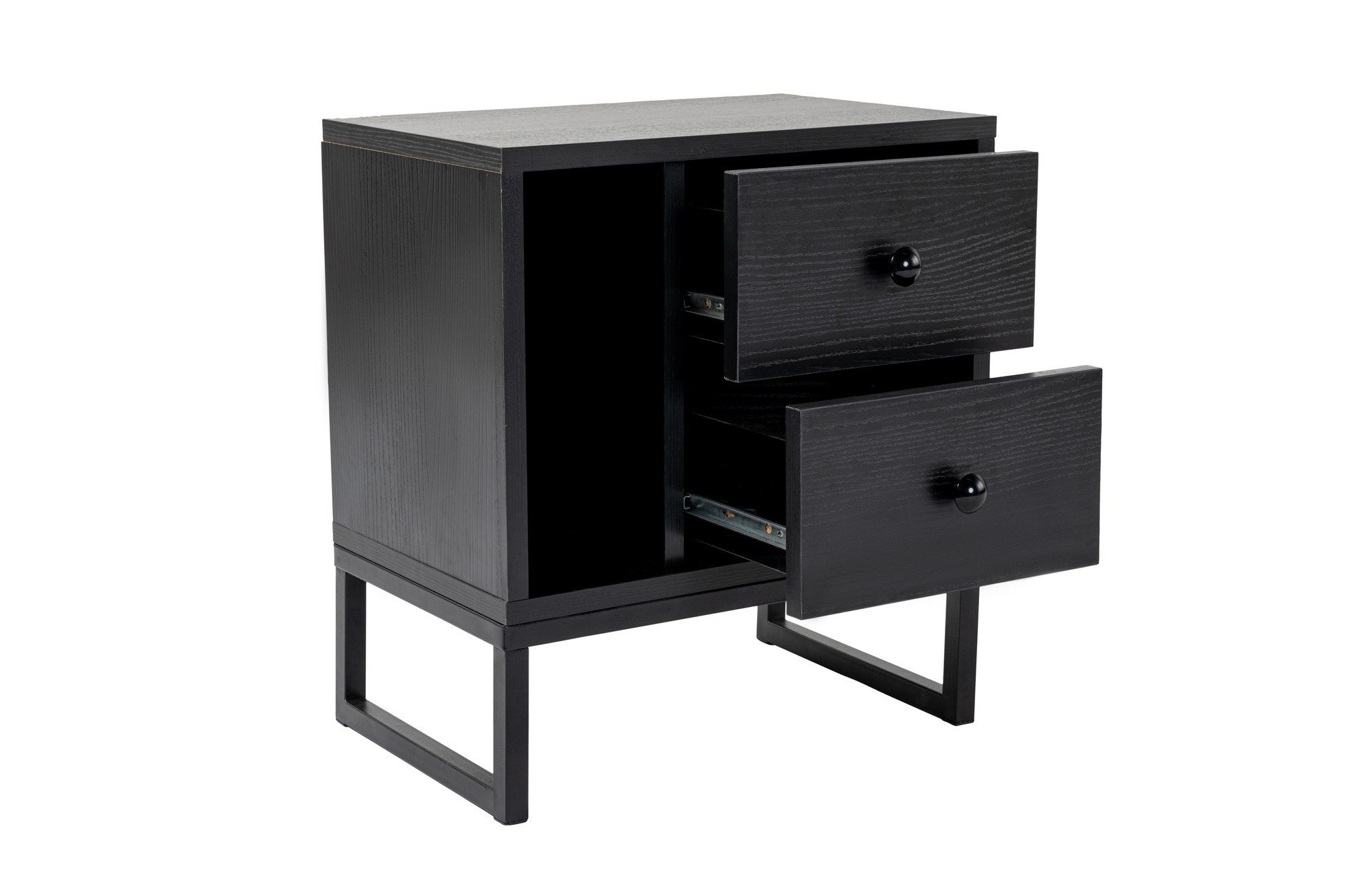 Noćni ormarić Glimmer - Wood Black, Black | AG-vitahome.hr
