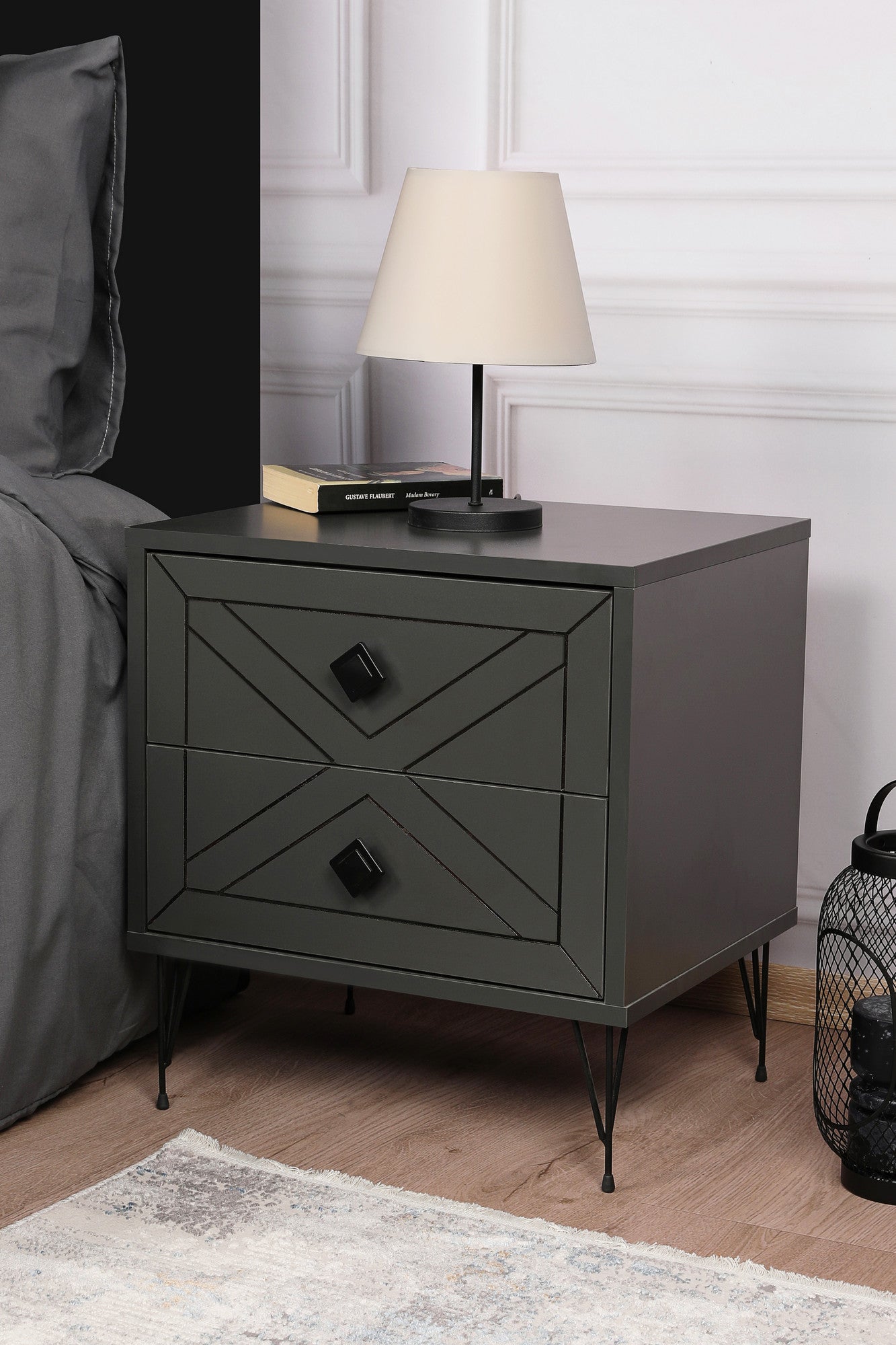 Noćni ormarić Luna - Anthracite | AG-vitahome.hr