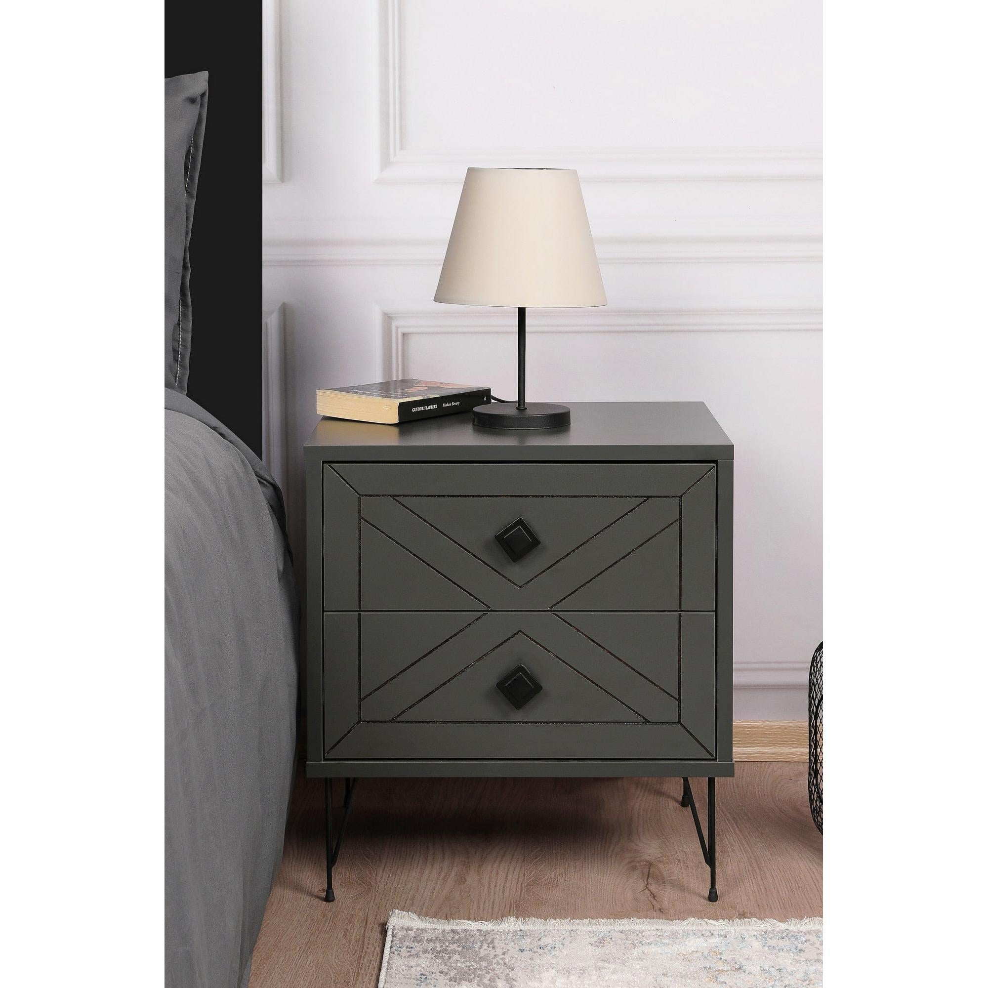 Noćni ormarić Luna - Anthracite | AG-vitahome.hr