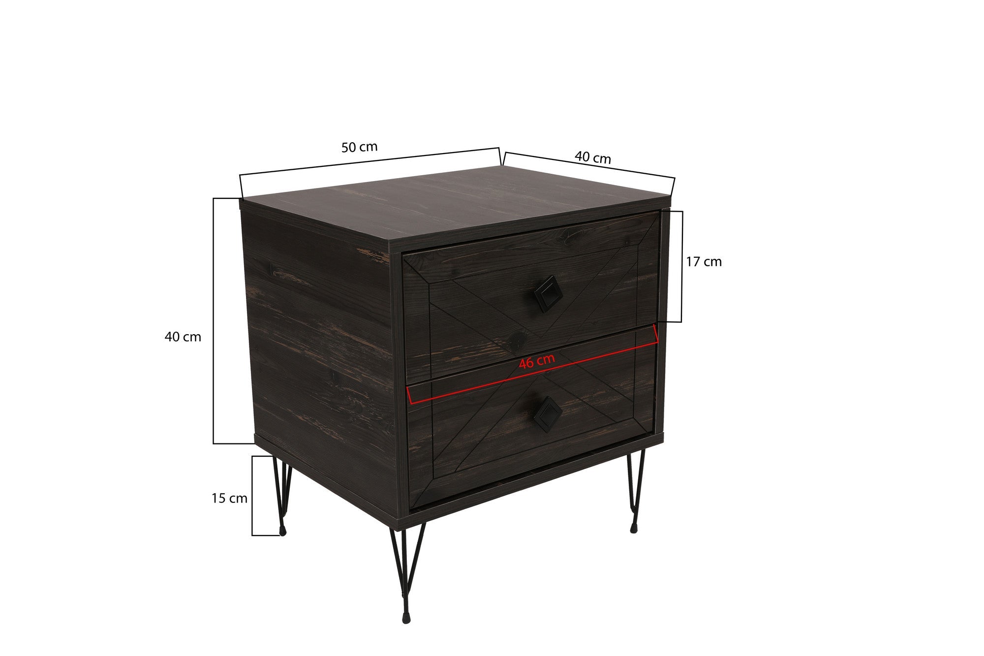 Noćni ormarić Luna - Dark Brown | AG-vitahome.hr