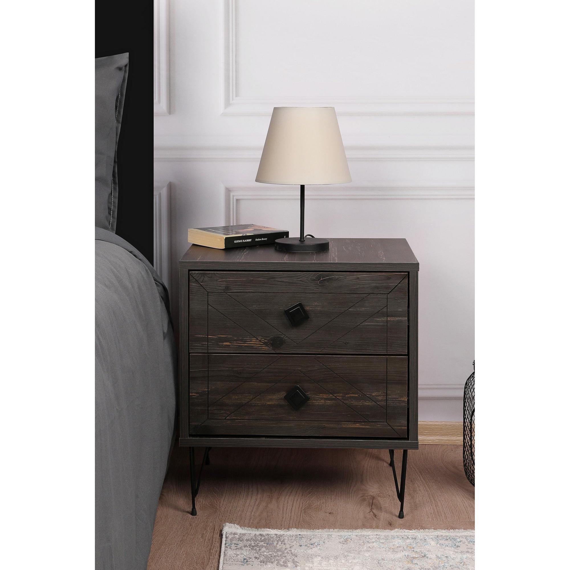 Noćni ormarić Luna - Dark Brown | AG-vitahome.hr