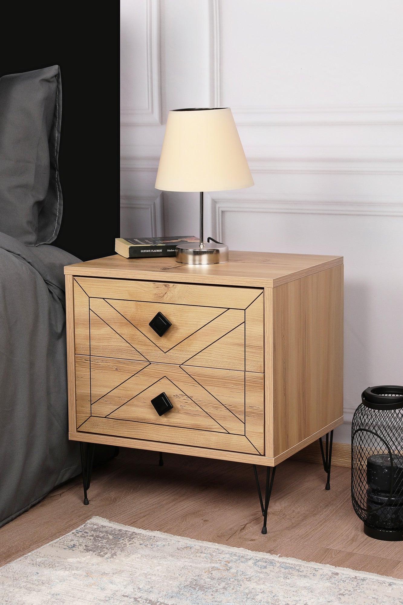 Noćni ormarić Luna - Pine | AG-vitahome.hr
