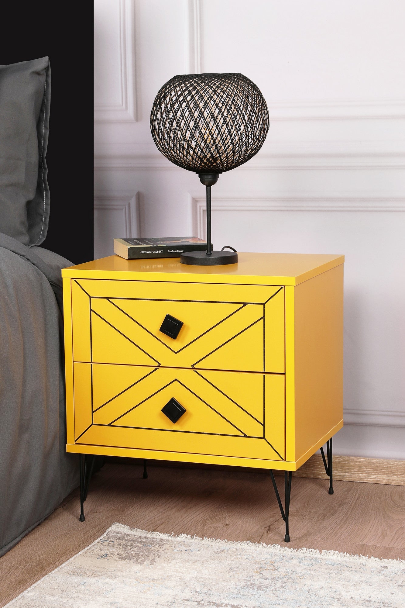 Noćni ormarić Luna - Yellow | AG-vitahome.hr